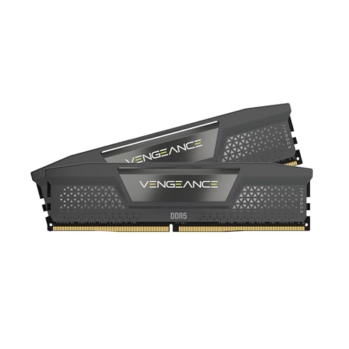 CORSAIR VENGEANCE DDR5 RAM 32GB (2x16GB) Up to 6000MHz CL28 AMD EXPO Intel XMP iCUE Compatible Computer Memory – Grey (CMK32GX5M2B6000Z28)