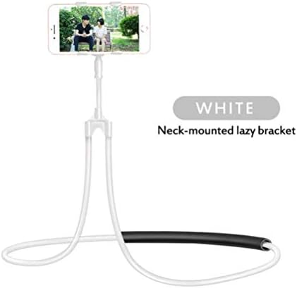 Trendal Universal Hanging Neck 360 Degree Rotation Lazy Holder Waist Stand Desktop Holder for Mobile Phone (White)