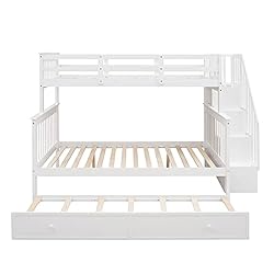 BIADNBZ Twin Over Full Bunk Bed with Trundle and