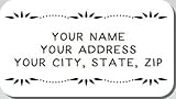 Custom Large Return Address Labels with Border, 3 Customizable Text Lines, 15 Font Choices, 100 Count, 2.25