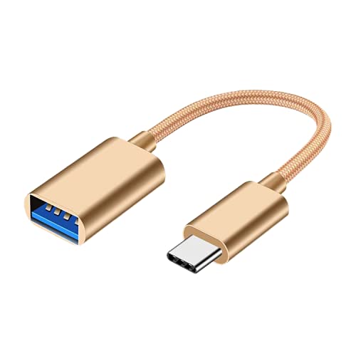 USB C to USB 3.1 Adapter, USB C Male to USB Female, Converting USB-C to USB 3.1 OTG Cable, Compatible with MacBook Pro, Galaxy S9, Dell XPS & All Type C Devices FUTUSBCTO3ADPCBLGLD