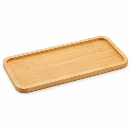 Bandeja Retangular de Bambu 30x12 Premium para Servir e Decorar com Sofisticação