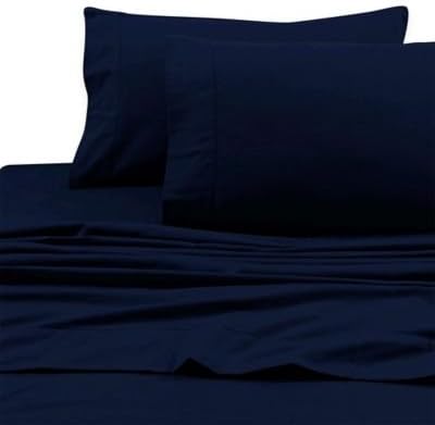 Get Free 2 Pillow Case With , 100 Percent Egyptian Cotton 6 Piece Sheet Set, Navy Blue Plain , Queen Size , 800 Thread Count