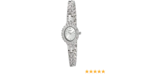 Amazon Com Ewatchfactory Women S Ladies Geneve Analog Quartz Watch With Alloy Strap Silver 5 7 Model Gw Clothing Shoes Jewelry