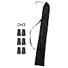 O&W Security Tas voor 2 Nordic Walking stokken met draagriem, zeer licht, waterdicht, zwart, 1 koppelingsbevestiging + 6…