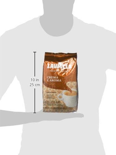 LAVAZZA CREMA E AROMA WHOLE BEAN COFFEE BLEND, 2.2-POUND BAG , BALANCED MEDIUM ROAST WITH AN INTENSE, EARTHY FLAVOR AND LONG LASTING CREMA, NON-GMO