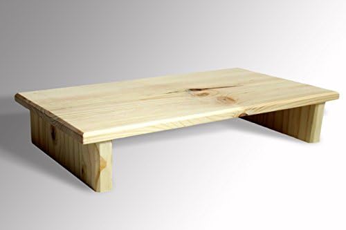 Monitor Stand P3/4U24-4 Pine Unfinished 24 x 11.5 x 4.75 TV Wood Shelf Riser Furniture Desk Assembled Made in USA NEW