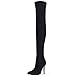 Shoe'N Tale Women Over The Knee High Stretchy Leather Thigh High Snow Boots(8.5,Suede Black)