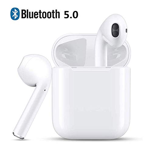Wireless Earbuds, Bluetooth 5.0 Headphones, 3D Stereo Sound, Noise Canceling IPX7 Waterproof in-Ear Headphones Built-in Mic for Sports,Pop-ups Auto Pairing for Samsung Apple Airpods Sports
