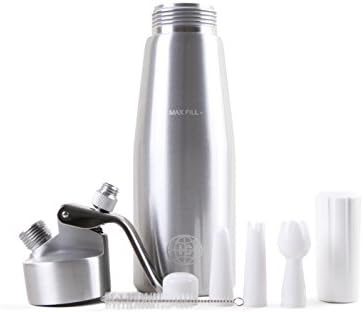 ICO Siphon à Chantilly Professionnel 500ml en Aluminium pour Mousses et Crèmes (Chaud et Froid)