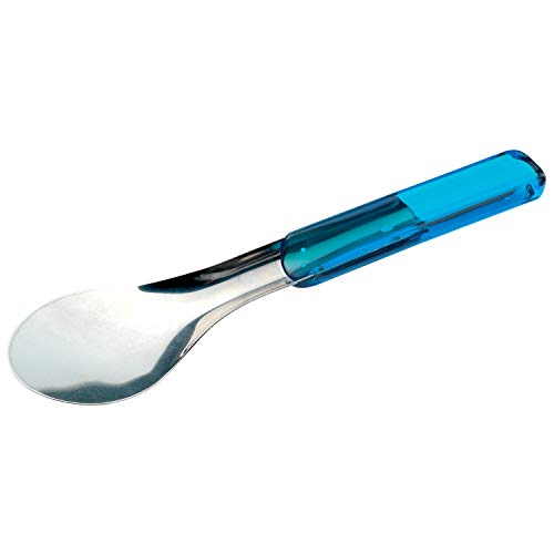 PIAZZA Spatola per Gelato - in Acciaio Inox e Plastica - 25 cm, Azzurro