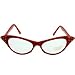 Rhinestone Cat Eye 50s Party Glasses in Many Colors (Red)
