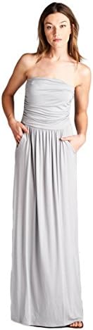 Vanilla Bay Solid Maxi Dress,Large,Silver