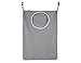 Urban Mom Door Hanging Laundry Hamper with Stainless Steel Hooks (Gray)