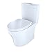 TOTO CST446CEMG#01 Aquia IV Elongated Dual Flush 1.28 and 0.8 GPF Skirted CEFIONTECT Two-Piece-Toilets, Cotton White