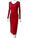 Doublju Drawstring Waist V-Neck Long Dress (Plus size available)