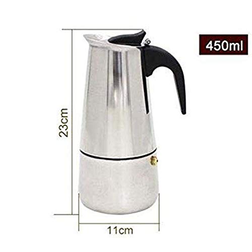 BGROEST Inländische Kaffeemaschine Büro-Kaffeemaschine 9 Tassen 450 ML Lebensmittelqualität Edelstahl Moka… – Bild 3