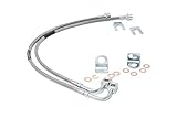 Rough Country Extended Front Stainless Brake Lines Fits 2007-2018 [ Jeep ] Wrangler JK w/ 4-6