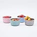 4pcs Bamboo Kids Bowls for Baby feeding，Small Serving Bowls，Small Prep Bowls& Dinnerware Sets, Eco-Friendly Tableware for Baby Toddler Kids,03