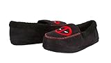 Marvel Deadpool Unisex Fleece Lined Moccasin Slippers With Deadpool Symbol M