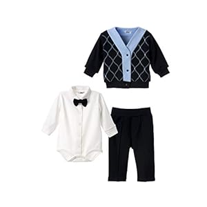 Sofija Schitterend babyjongenspak gentleman outfit baby, lange mouwen blazer en body met vlinderdas en volledige lengte…