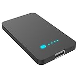 Power Bank, 2400mAh [Travel] [Camping] [Climbing] Slim Ultra thin Compact Portable External Battery with High-Speed quick Charging for iPhone, iPad, Samsung, and LG Smart Phones (Black)