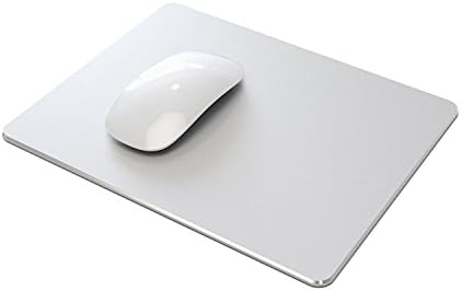 RANHE Rectangular Aluminum Mouse Pad for Macbook iMac PC Laptop(Silver)