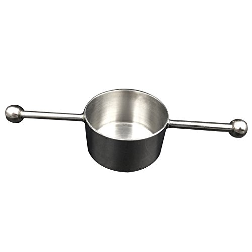 Blesiya Jigger Drinks Spirit Measure Cup Cocktail Wine Bar Party Whiskey Mixing Measuring Cup, Stainless Steel, 30ml