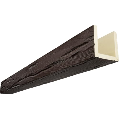 Ekena Millwork BMRW3C0120X120X264ZY 3-Sided (U Riverwood Endurathane Faux Wood…