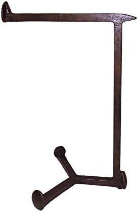 Cobre Railroad Spike Countertop Towel Stand, Blackened Bronze Hand Rubbed Finish