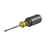 Klein Tools 603-3 #1 Phillips Head Screwdriver with 3-Inch Round Shank and Cushion Grip Handle
