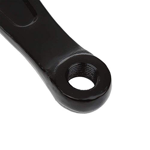 Xeminor Bicycle Steel Iron Left Crank Arm with Prismatic Hole Hand Steel Crank Left Alone Crankset 17cm Black