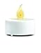 3 Piece Mini Mason Jar Tealight Set Warm Flameless Flickering LED Tea Lights Battery Operated - Frosted Glass Jars With Light Up Star Lids For Centerpieces, Wedding Decoration Christmas Stuffers