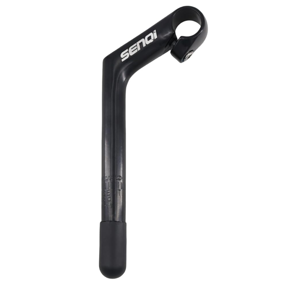 SENQI 22.2 * 25.4mm Electroplating Gooseneck Stem Aluminum Alloy 80 * 180 * 200 Stems With Teeth BSB040(Black)