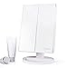 BESTOPE Makeup Vanity Mirror with 21 LED Lights, 3X/2X Magnifying Led Makeup Mirror with Touch Screen,Dual Power Supply,180° Adjustable Rotation,Countertop Cosmetic Mirror