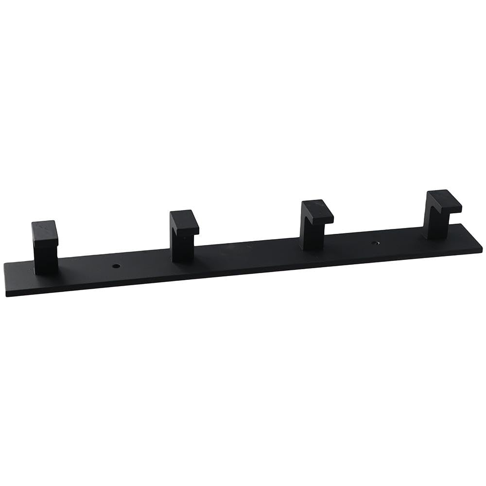 Upluckey Bathroom Towel Hooks Wall Mounted Coat Hooks Aluminum Towel Rack with Screws 14 Inch Robe Hanger Matte Black Wall Hook