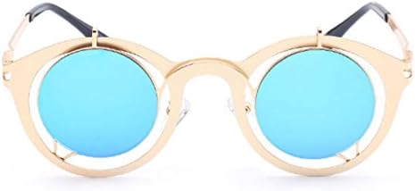 Heartisan Hollow Metal Frame Circular Shape Lens Fashion Sunglasses for Womens C3