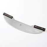American Metalcraft PKR20 Stainless Steel Rocker Pizza Knife with Black Handles, 20-Inch Blade