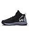 Under Armour Boys' Pre-School Jet Mid Basketball Shoes, Black/Steel,1 Medium US Little Kid