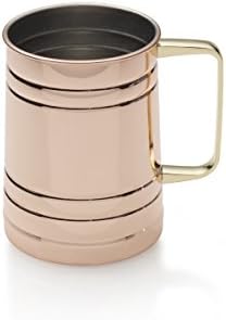 Towle Living Modernist Plated Barrel Mug, 20 oz, Copper
