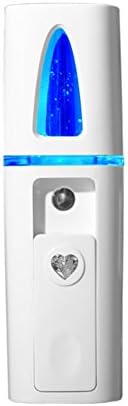 Handheld Ultrasonic Humidifier Nano Spray Facial steamer Portable Nano Filling Water Meter for Moisturizing Hydrating Recovery your Beauty skin (White)