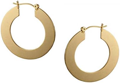 Minimal Bohemian 18K Gold Plated Large Round Hoop Earrings for Women Boho Jewelry Bold Thick Wire