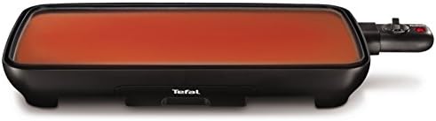 Tefal CB501812 Plancha Malaga Plaque Anti-Adhésive XL 6 à 8 Personnes Cuisson sans Ajout de Matière Grasse Tous Types d'Aliments 2000W Noir