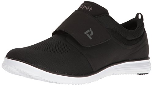 Propet Men's TravelFit Strap Walking Shoe, Black, 10.5 M US