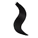 20 inch Tape Hair Extensions Human Hair Tape Ins Black Hair Extensions Straight Virgin Human Hair 20pcs 50g/pack (#1) Jet Black