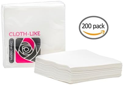 Silver Collection Linen Feel Disposable Guest Hand Towels, Cloth Like Napkins Tissue Paper For Bathroom And Kitchen, "Square Shape" -200 Count-