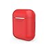 Xberstar Silicone Shock Proof Protective Case Sleeve Skin Cover for AirPods True Wireless Headphone Charging Box (Red)