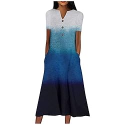 Short Sleeve Sundresses for Women Women's 2024