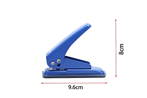 muyao Single Hole Punch Heavy Duty Paper Hole Puncher Small One Hole Punch with Extra 10 Book Rings