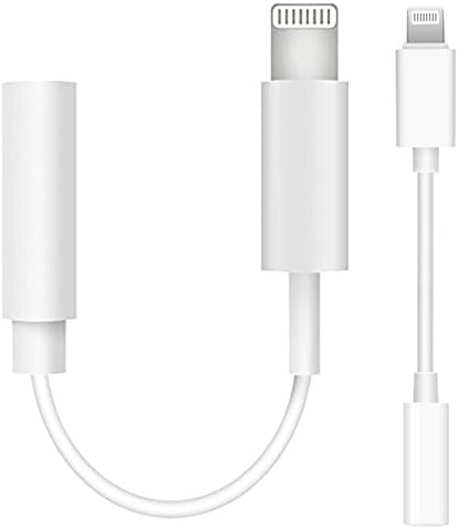 imluckies Headphone Adapter Lightning Connecter Audio Jack Earphone Extender Jack Stereo for iPhone 7/7 Plus - 3.5 mm -2 Piece